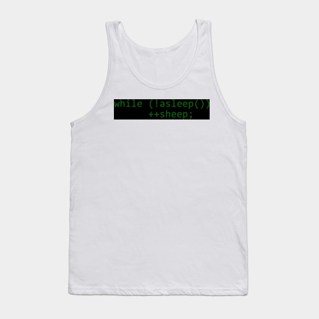 while (!asleep()) ++sheep Tank Top by Student-Made